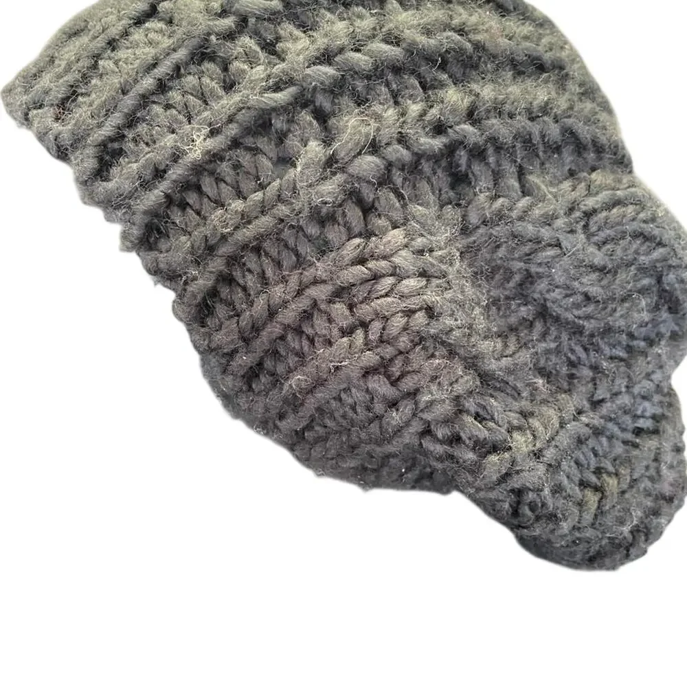 Black knit scarf and beanie